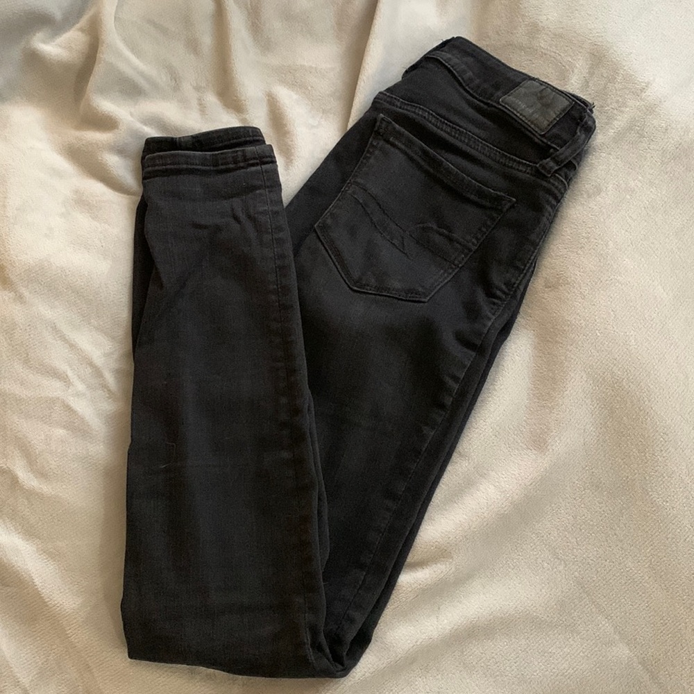 American Eagle black distressed jeans